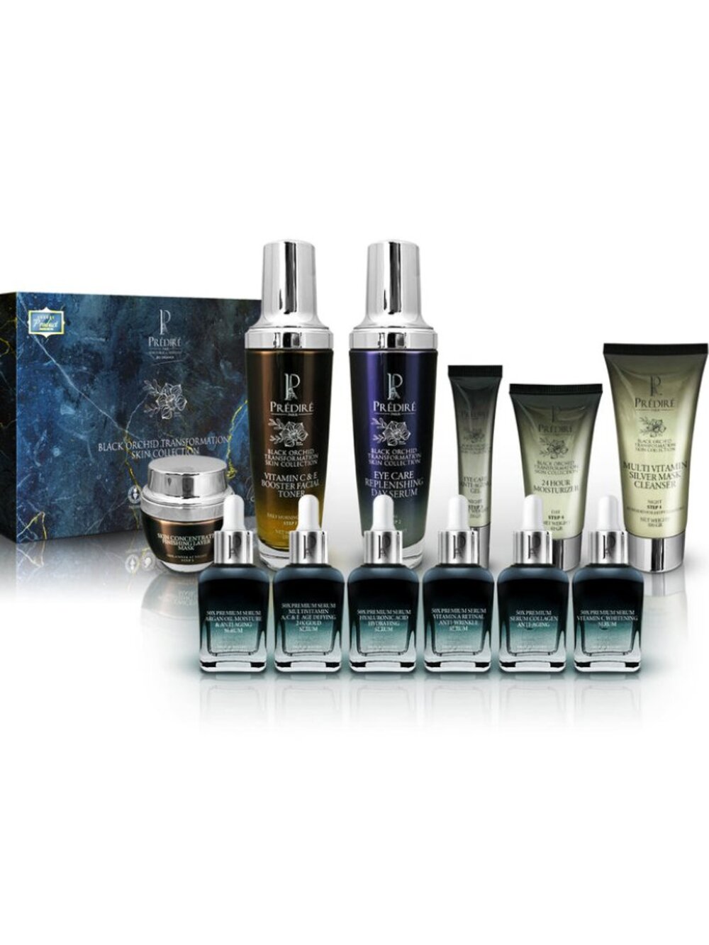 $10k NIB Prédiré Paris Black Orchid Transformation Skin Collection - 12pc Set
